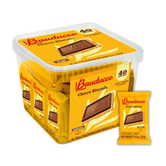 Bauducco front packaging showing the 40-pack and key details for easy identification and storage