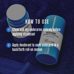 Baxter of California application on skin demonstrating quick-dry comfort benefit