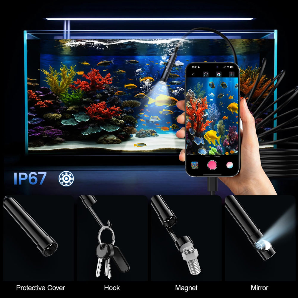 BAZO accessory kit laid out including magnet hook mirror for versatile tasks