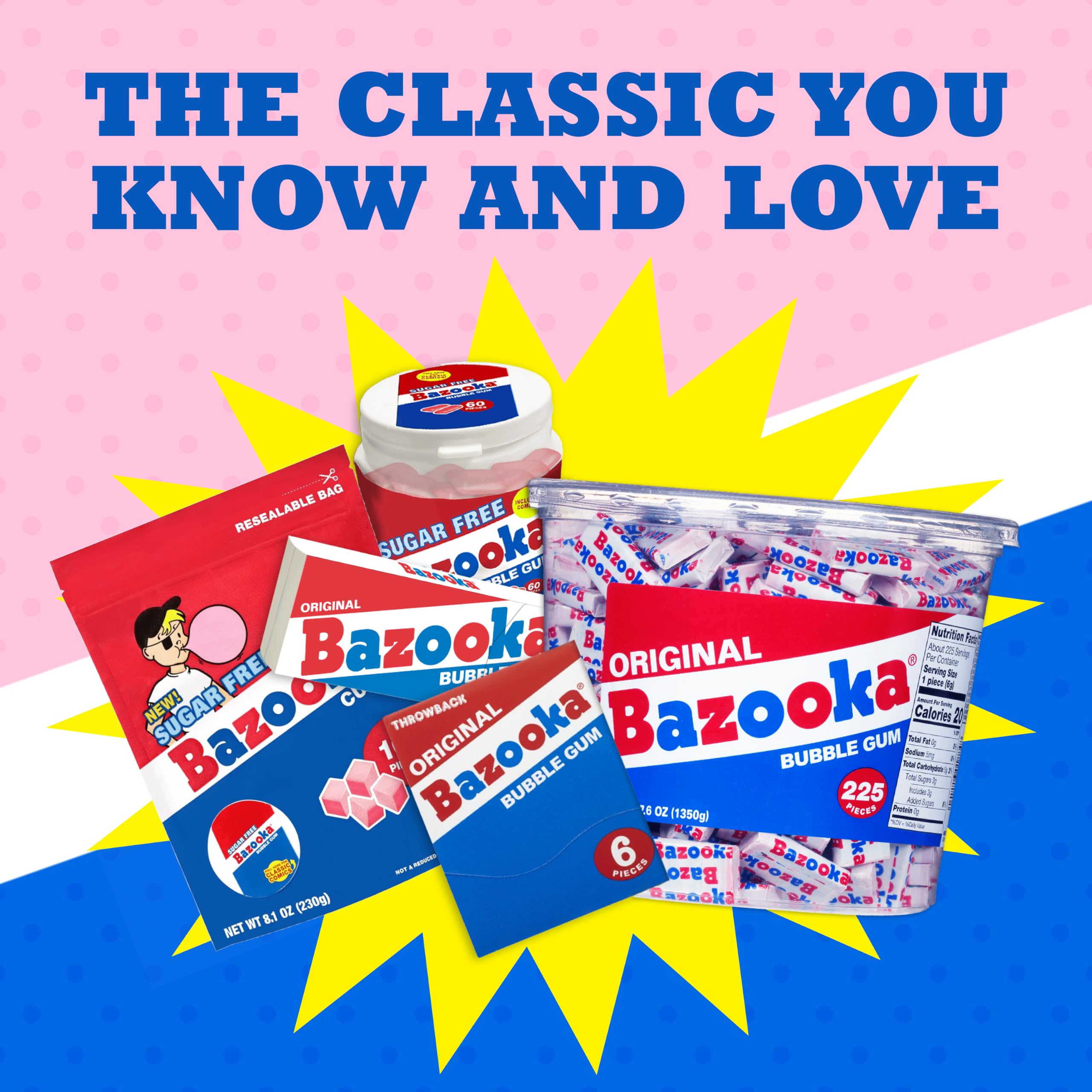 Bazooka gum on party table conveying festive sharing and nostalgia