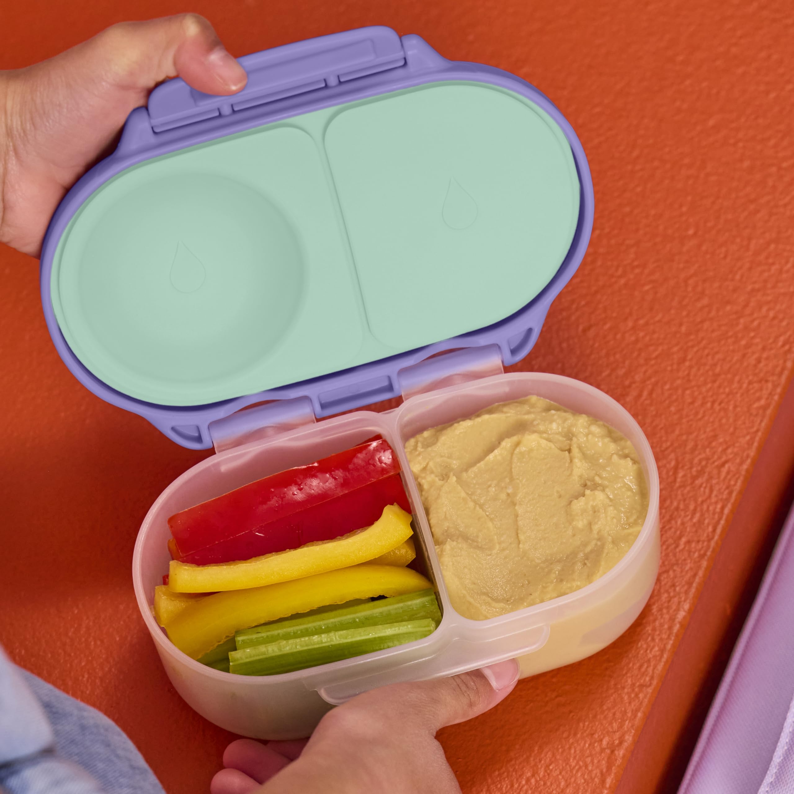 b.box removable silicone seal detail illustrating leakproof performance