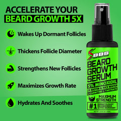 BBS BEST BEARD STUFF spray nozzle close-up for precise application