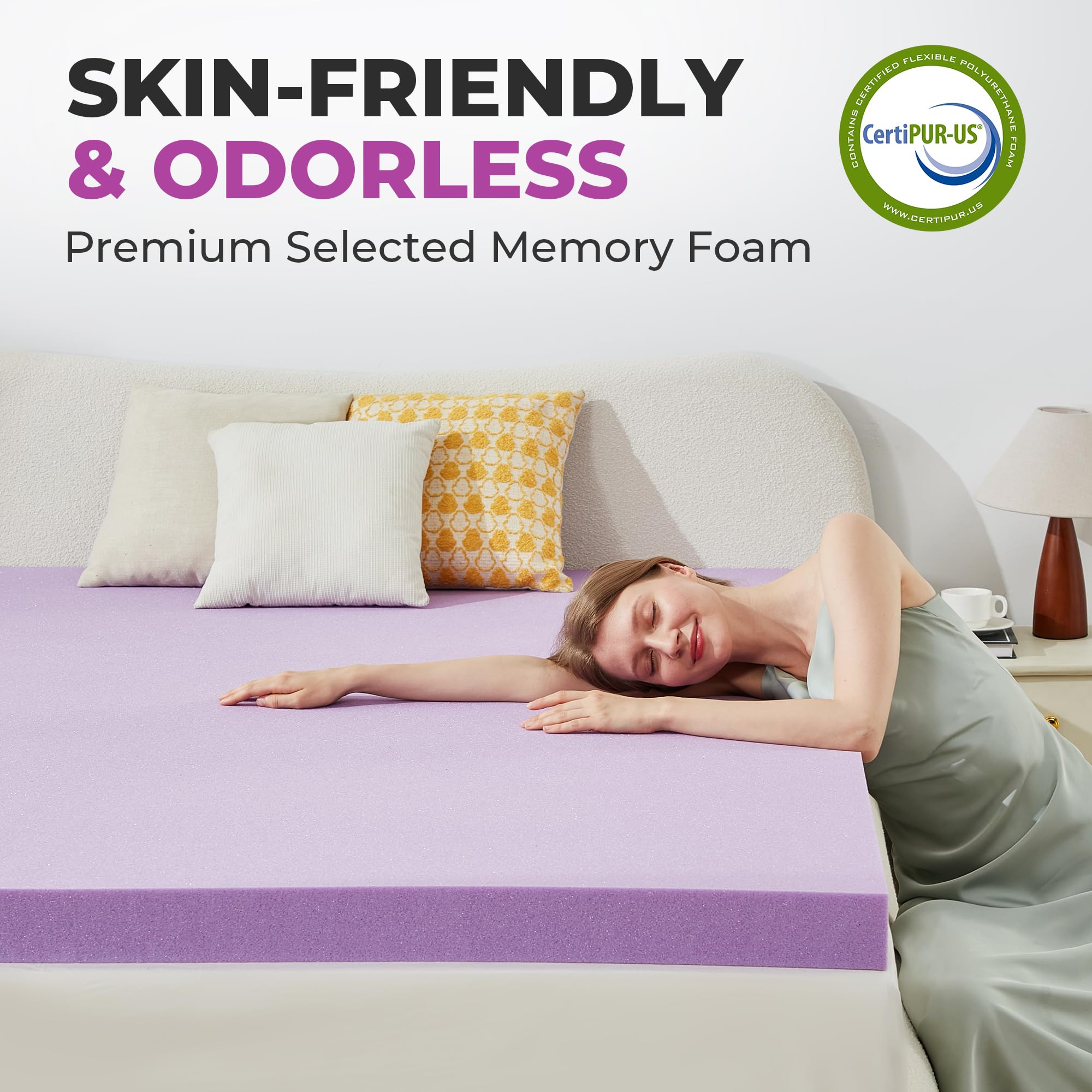 BDEUS topper on dorm bed illustrating instant comfort upgrade for students