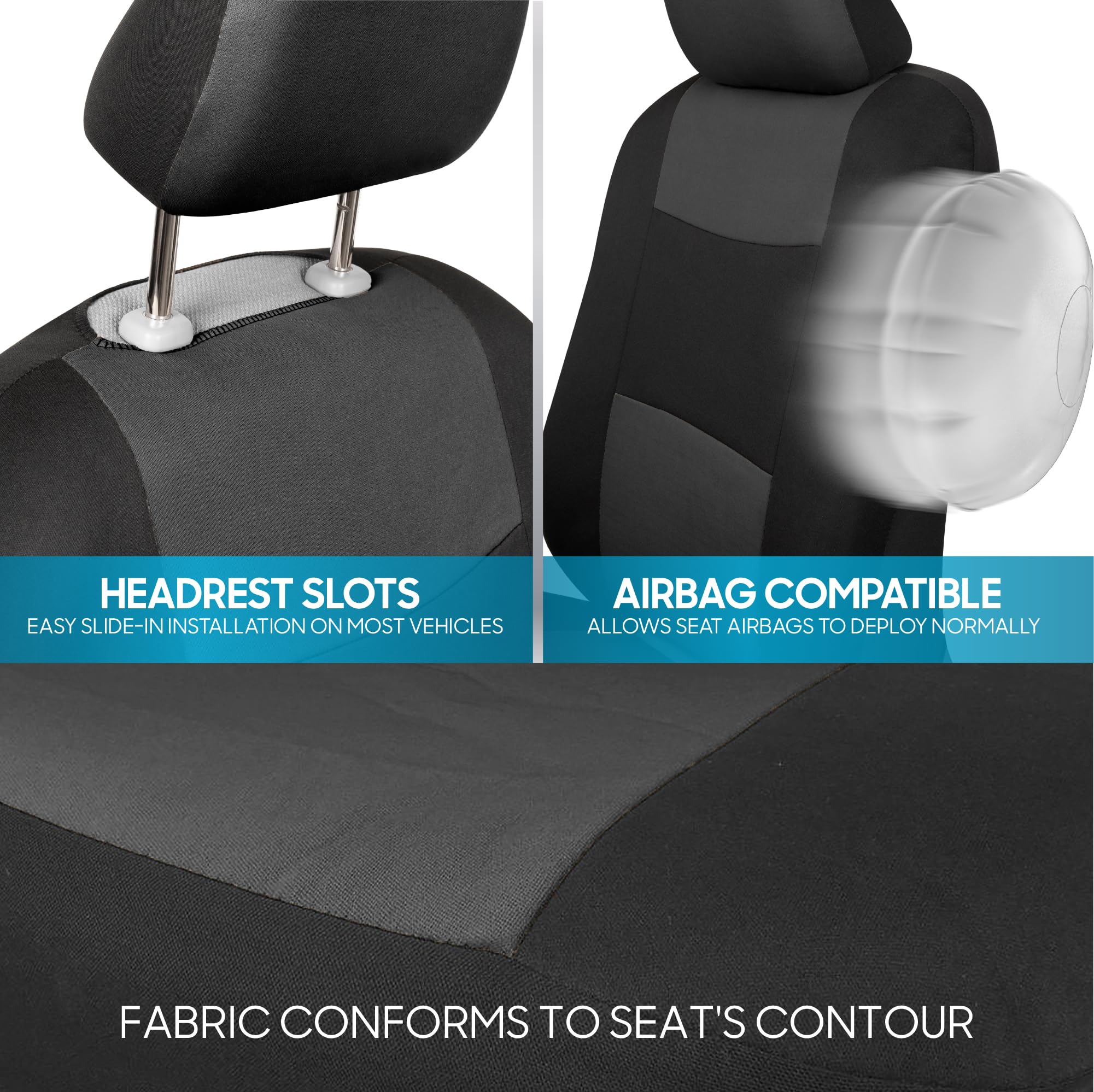 BDK seat covers with dog showing pet-friendly protection for upholstery