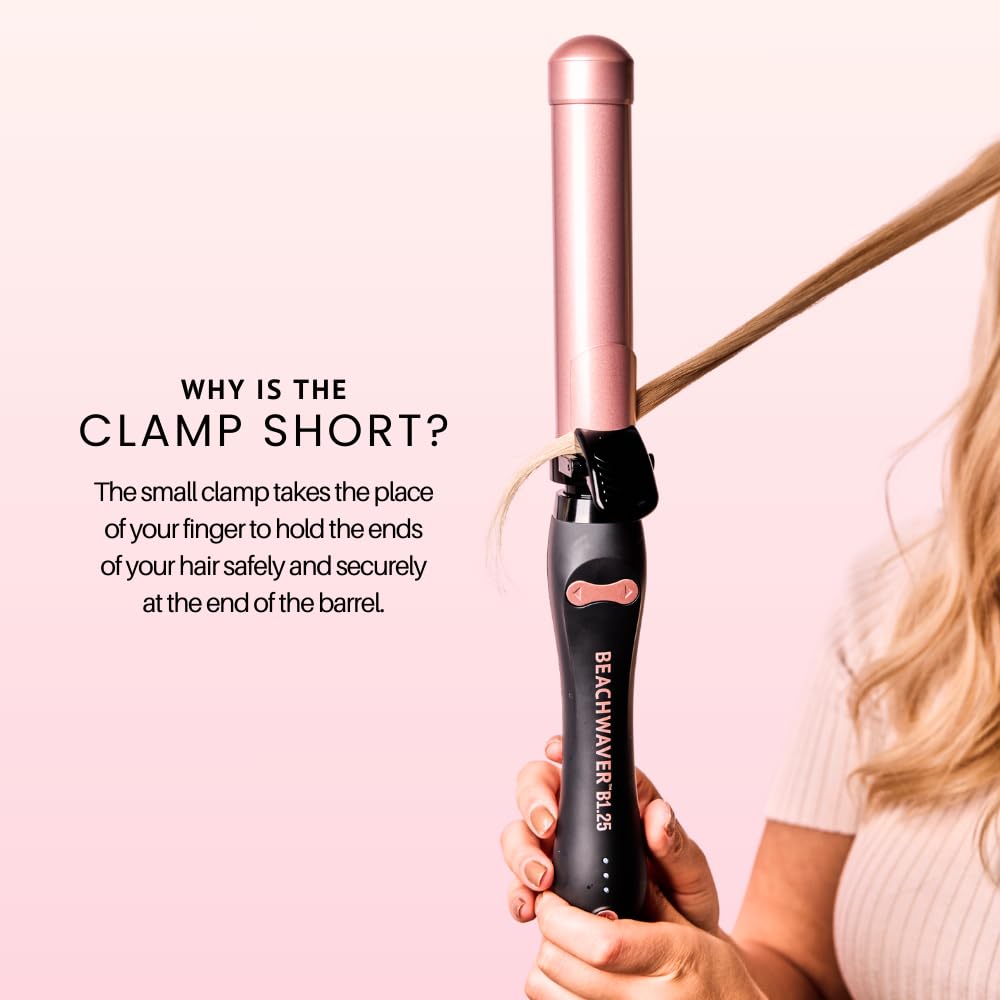 Beachwaver B1 travel-ready dual voltage label for worldwide compatibility