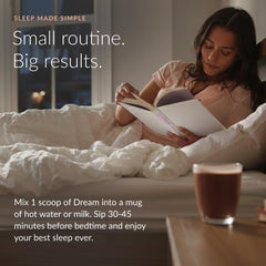 BEAM Dream prepared cup of warm cocoa, offering a calming bedtime ritual