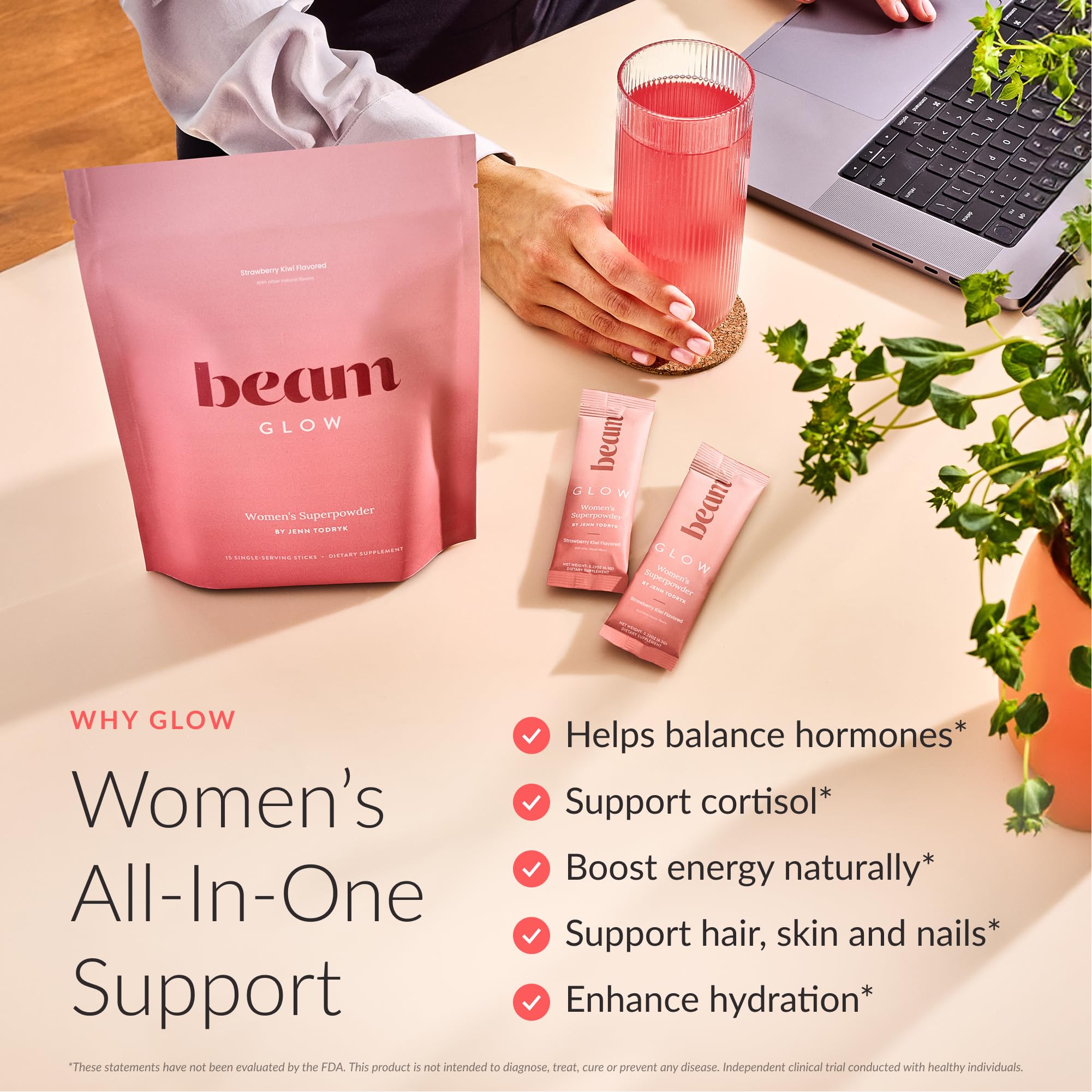 BEAM powder close-up texture highlighting smooth mixability benefit