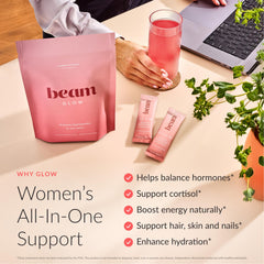 BEAM powder close-up texture highlighting smooth mixability benefit