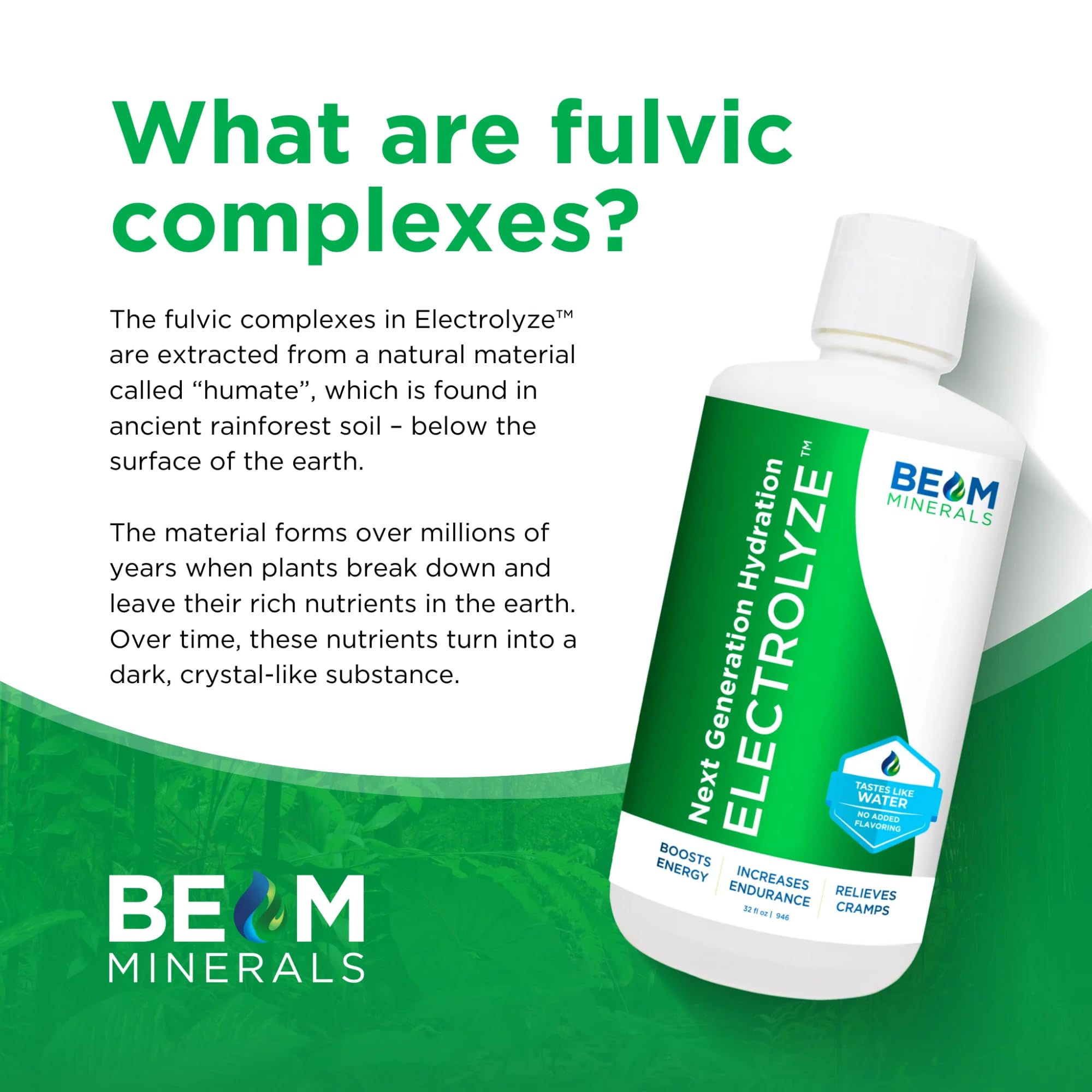 BEAM Minerals liquid drop texture demonstrating concentrated ionic clarity