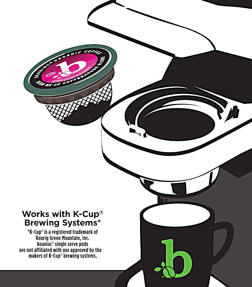 beaniac brewed cup in kitchen lifestyle showcasing smooth chocolate notes