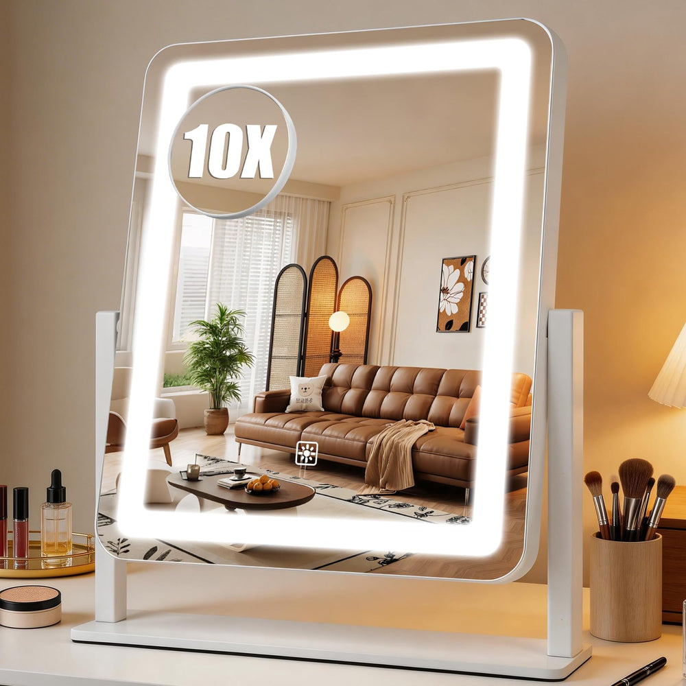 Bearolve front view of LED vanity mirror showing even illumination benefit