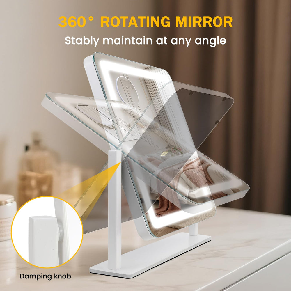 Bearolve on vanity with warm dimmed light illustrating flattering ambient lighting benefit