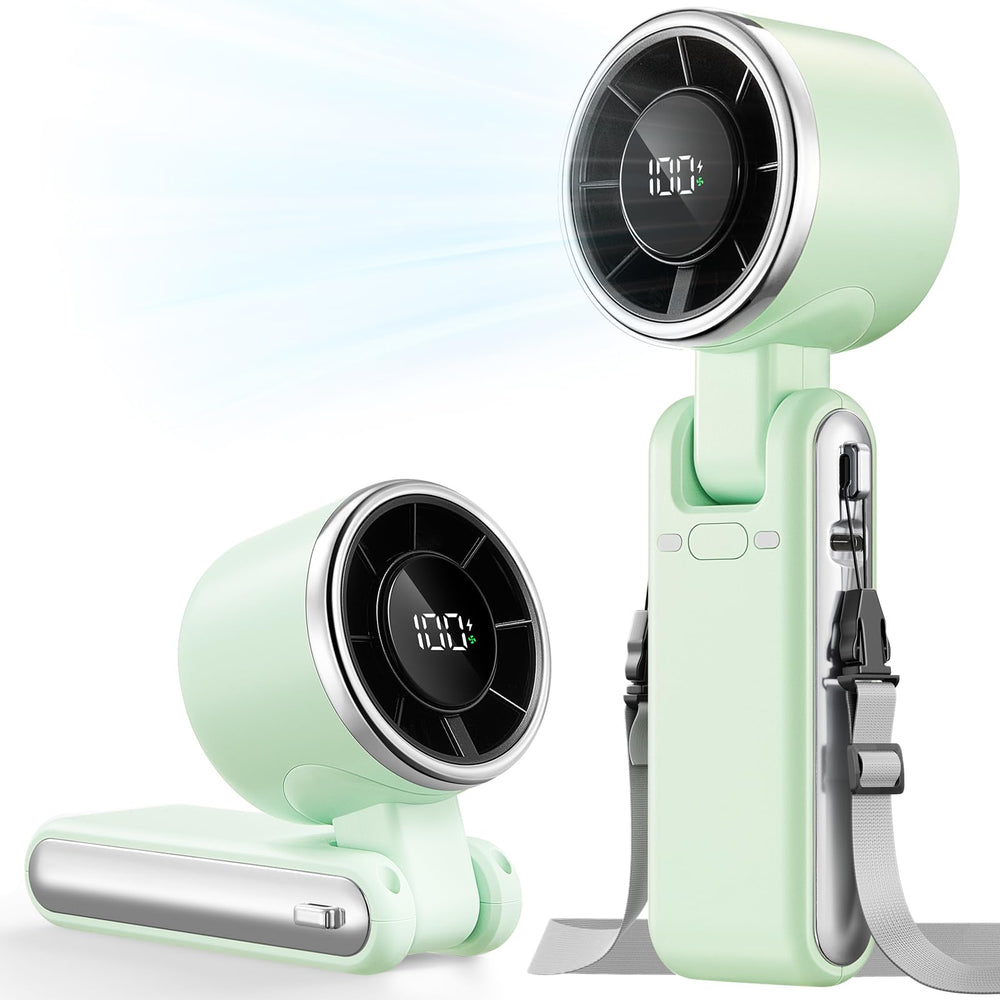 Bearwind front view green fan showing compact design and fast cooling