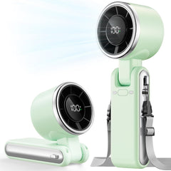 Bearwind front view green fan showing compact design and fast cooling