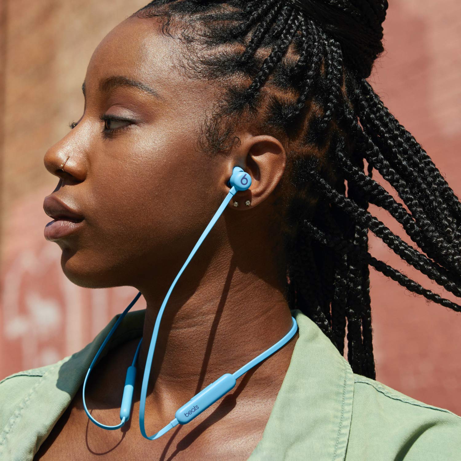 Beats Flex eartip sizes lined up showing fit customization benefit