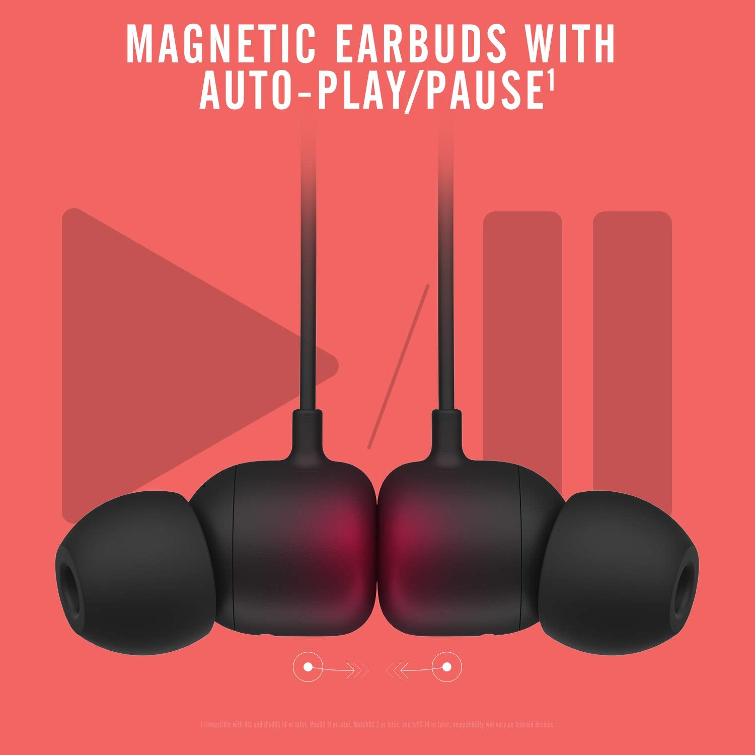 Beats Flex earbuds worn while running, demonstrating secure fit and clear calls