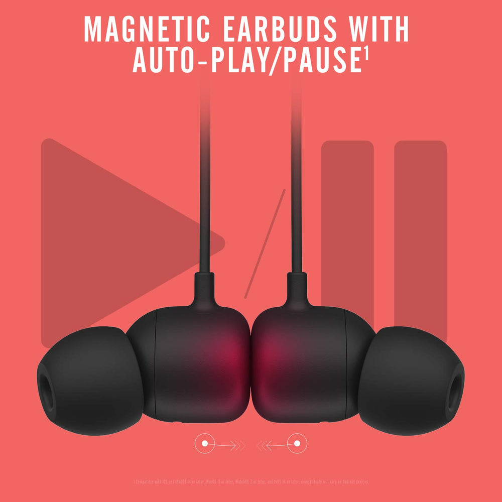 Beats Flex earbuds worn while running, demonstrating secure fit and clear calls