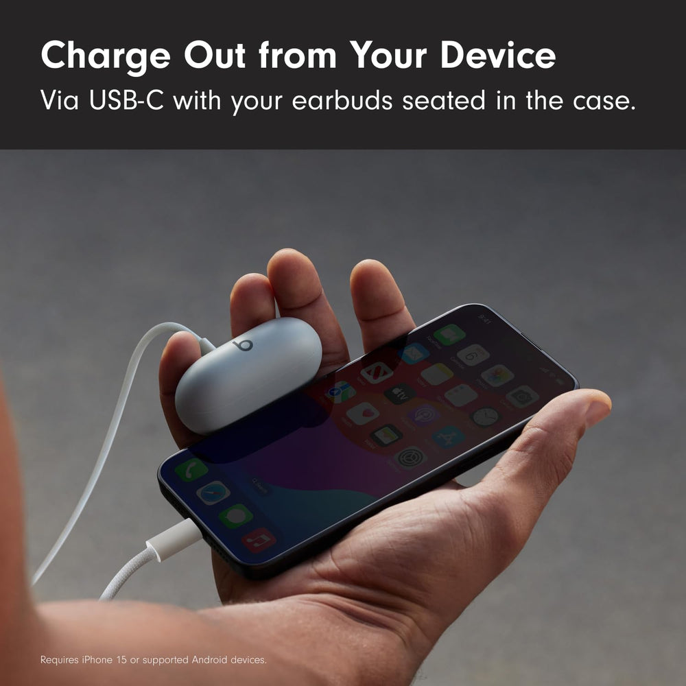 Beats Solo Buds worn in ear during commute showing comfortable fit and secure hold