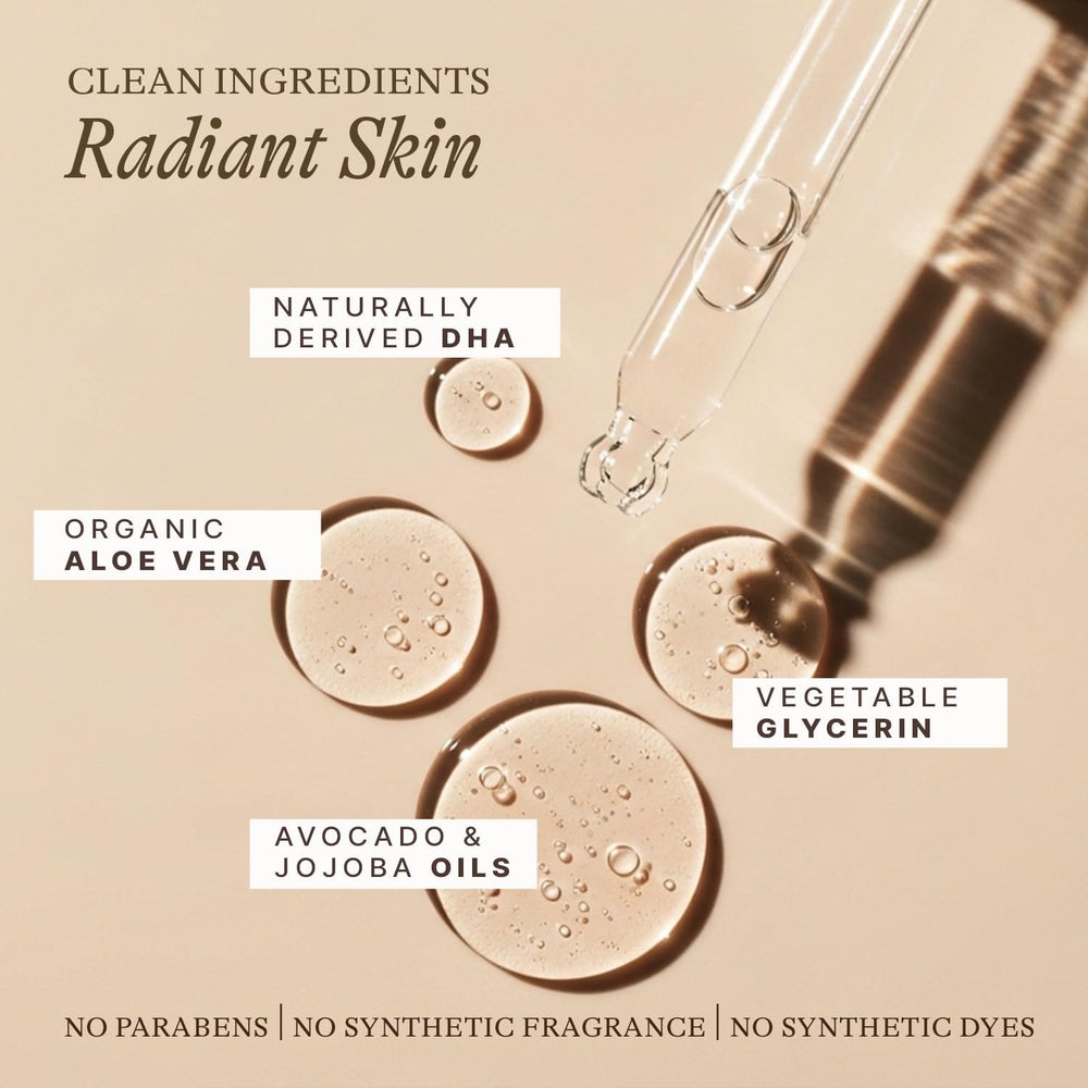 Beauty by Earth before-and-after face view showing natural golden glow
