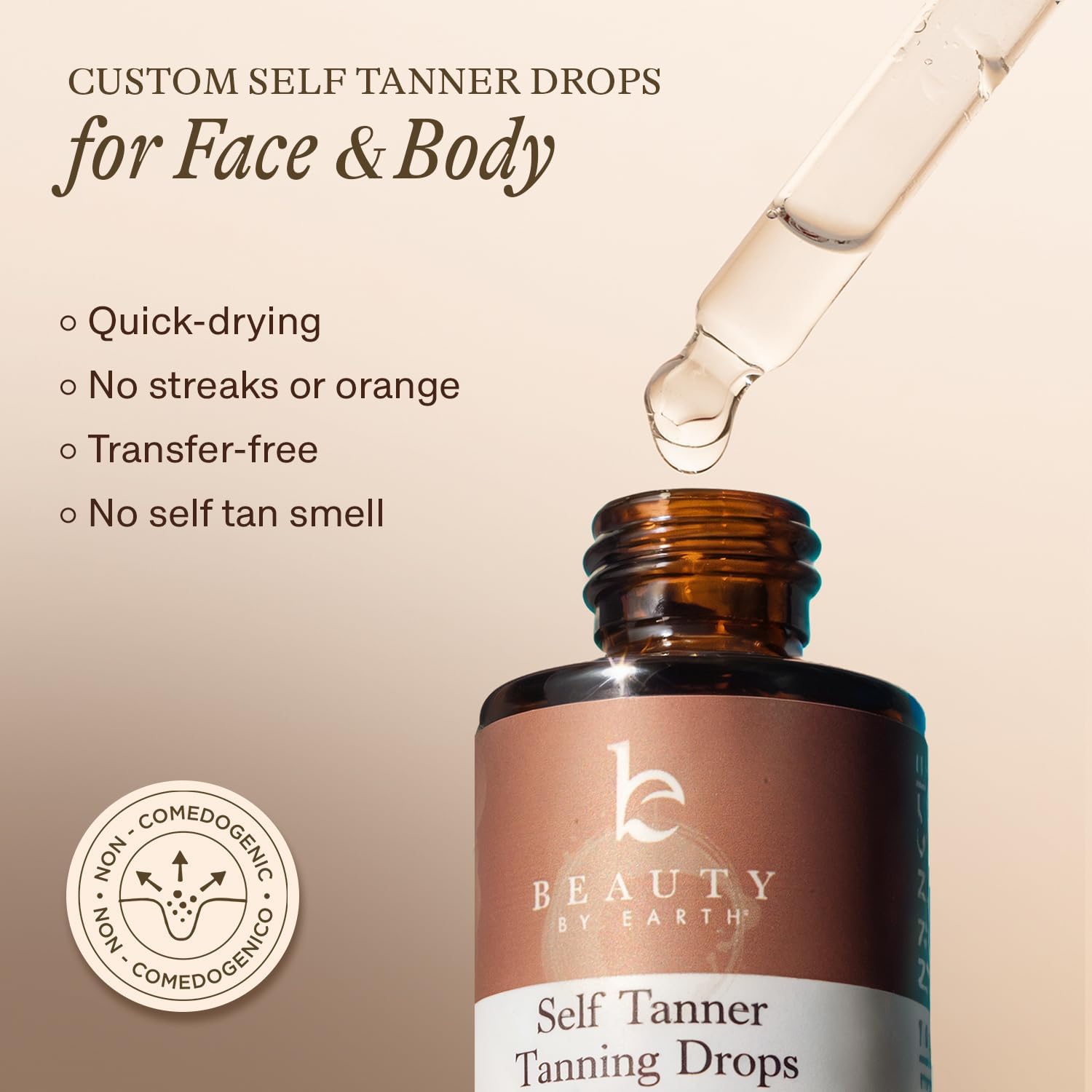 Beauty by Earth texture close-up highlighting lightweight, blendable formula