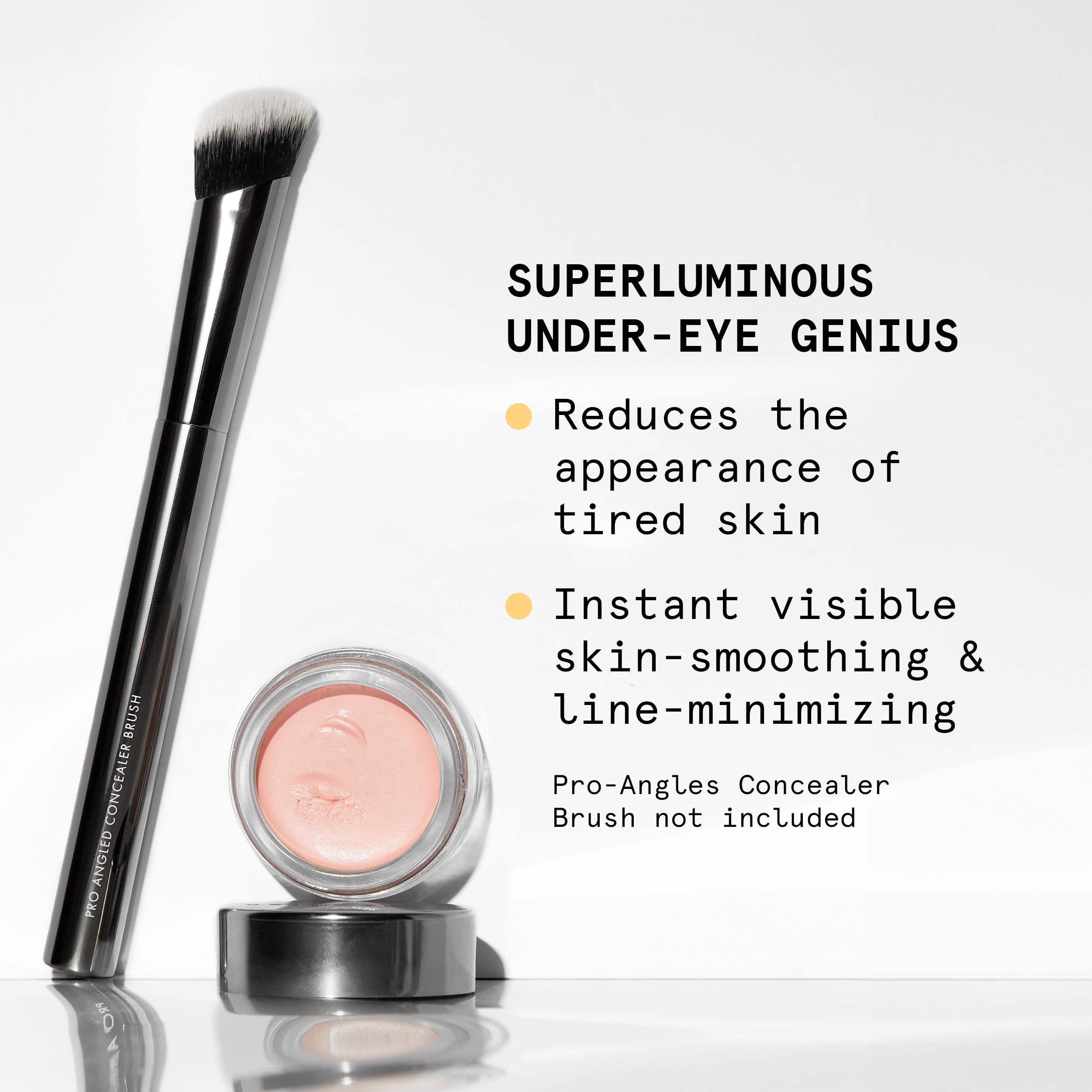 Beauty Pie subtle before and after under-eye comparison showing brightening effect