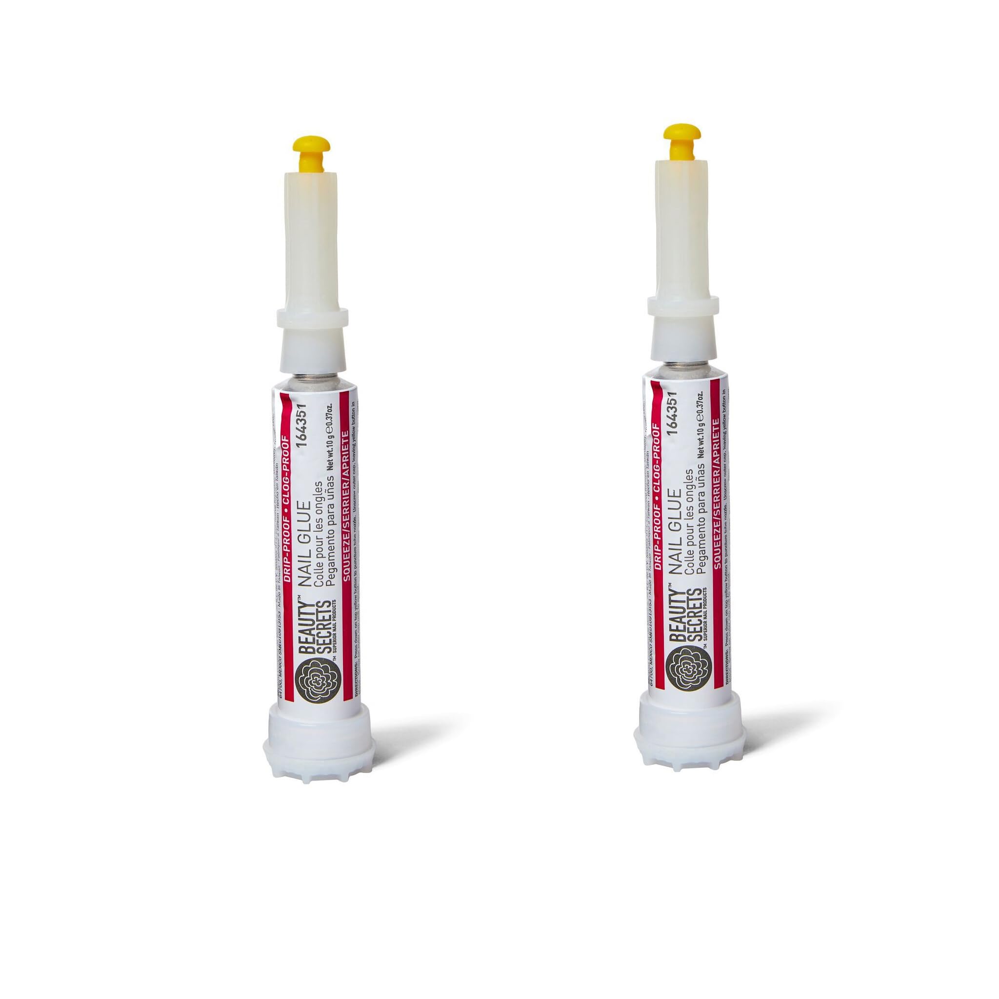 Beauty Secrets front packaging showing two glue tubes and benefits