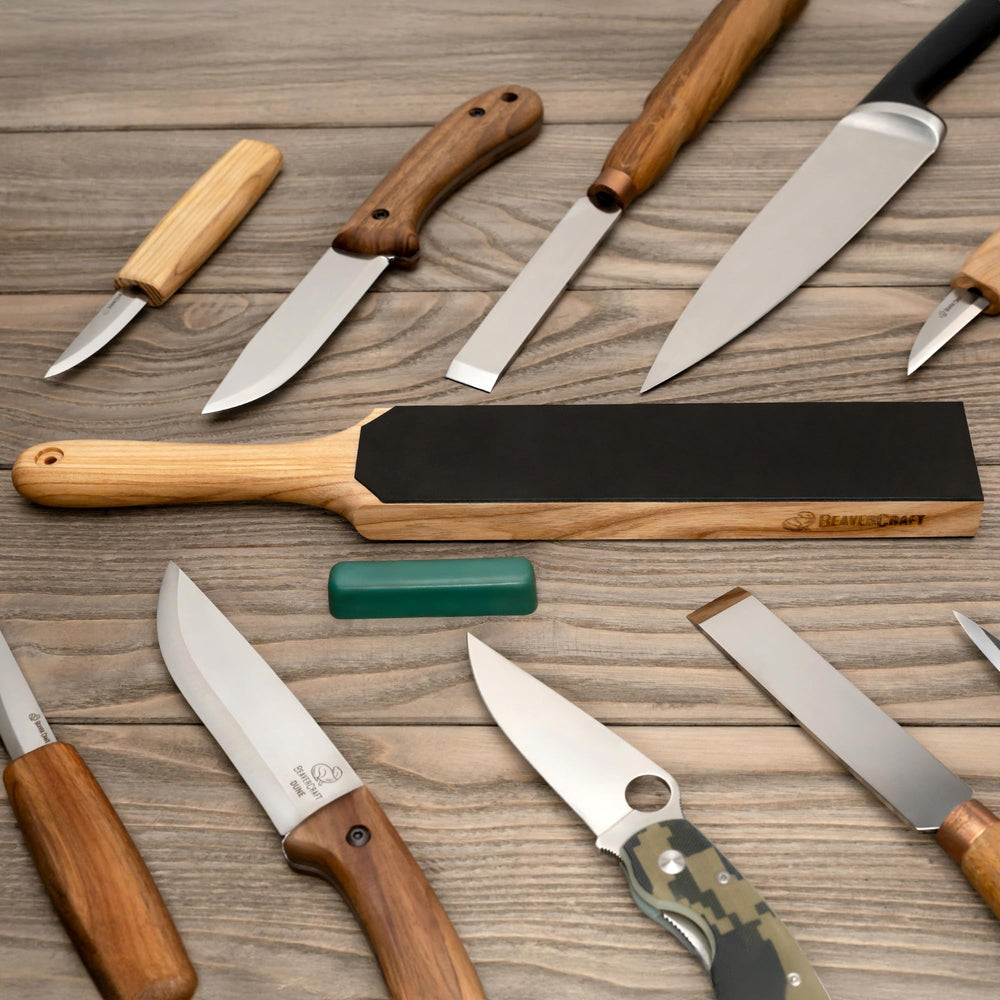 BeaverCraft on a workbench in a carving setup suggesting ready-to-use hobbyist kit