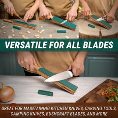 BeaverCraft ashwood handle detail providing ergonomic grip and stable stropping control