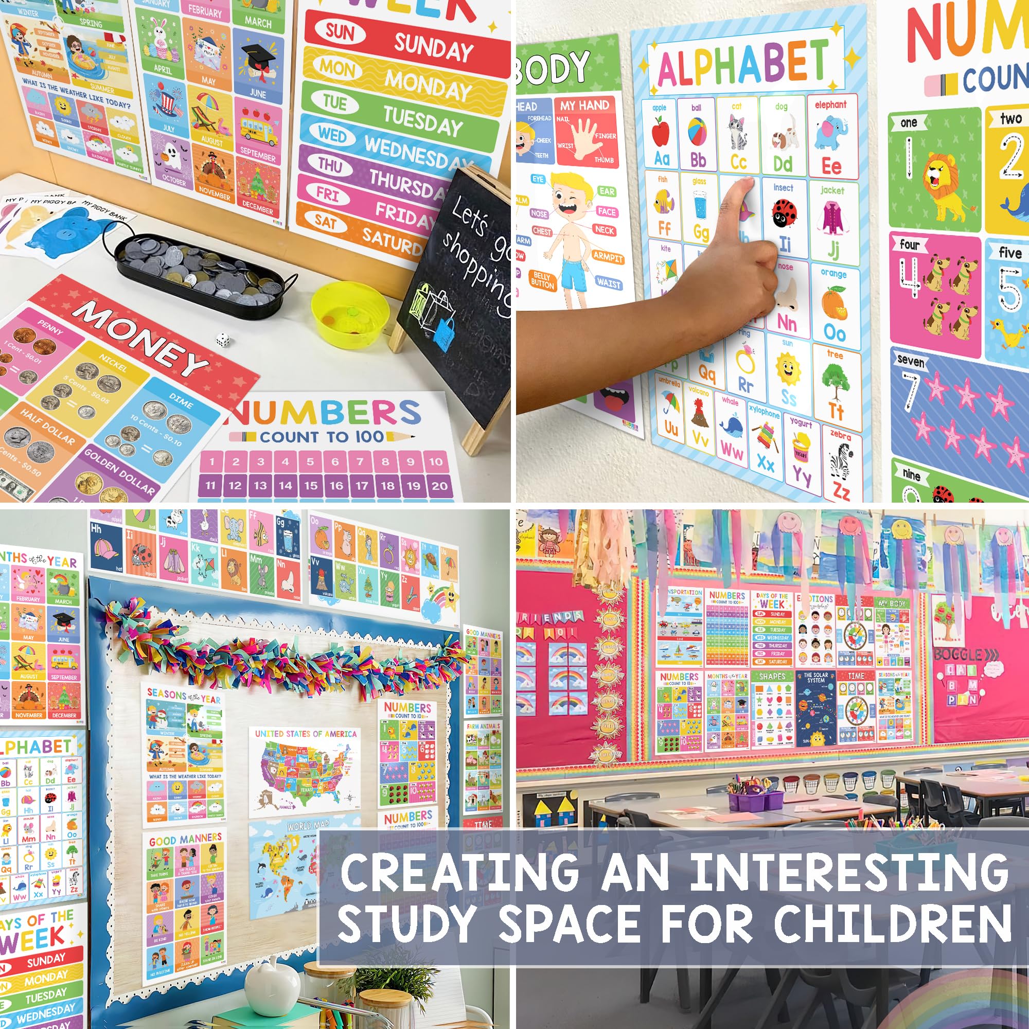 BEAWART poster held in hand showing 11x17 size for easy classroom use