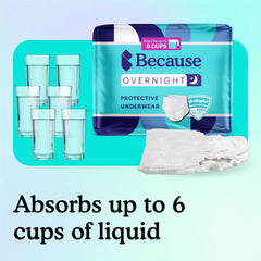 Because absorption core closeup showing dual core that locks away moisture