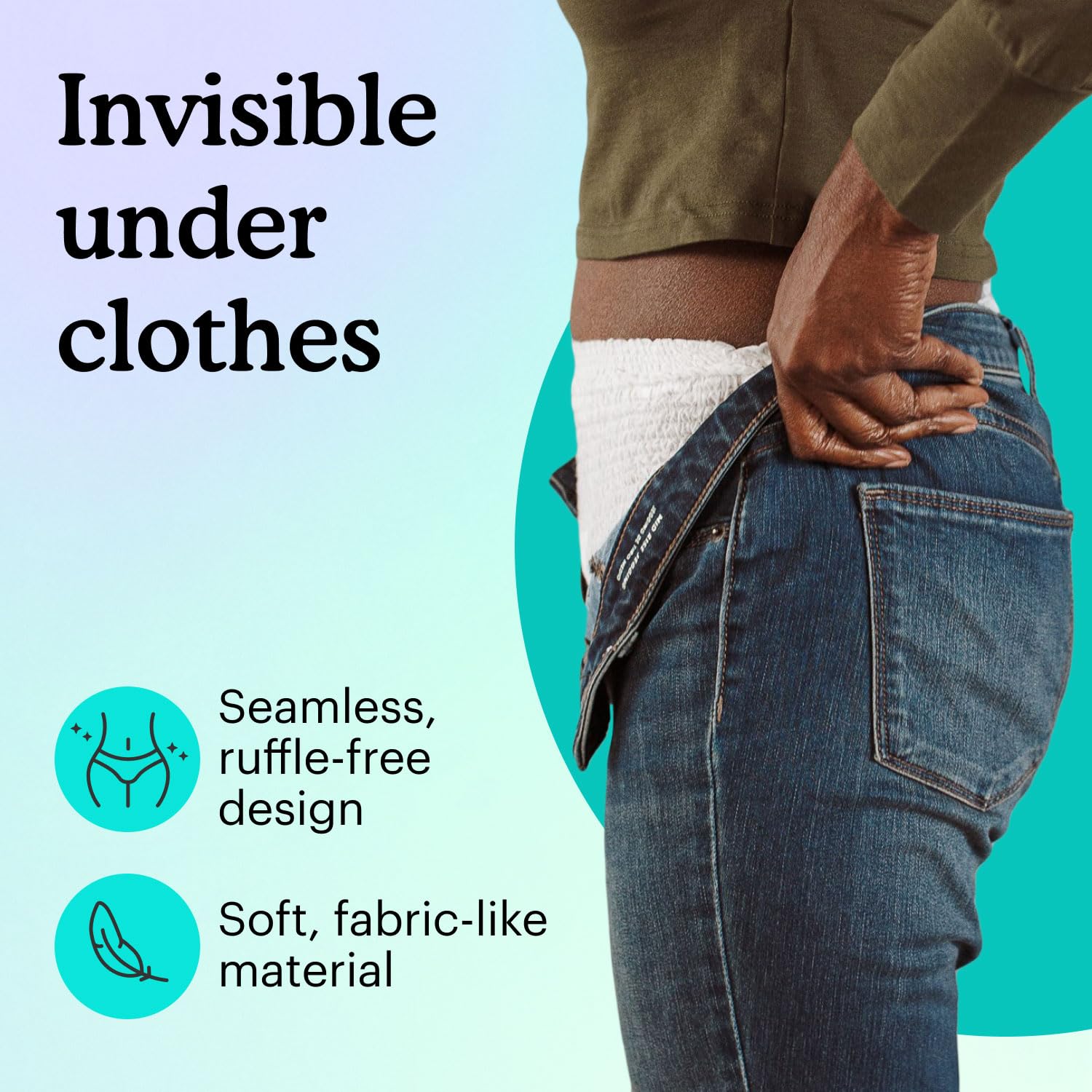 Because person sleeping wearing pull up illustrating overnight protection and confidence