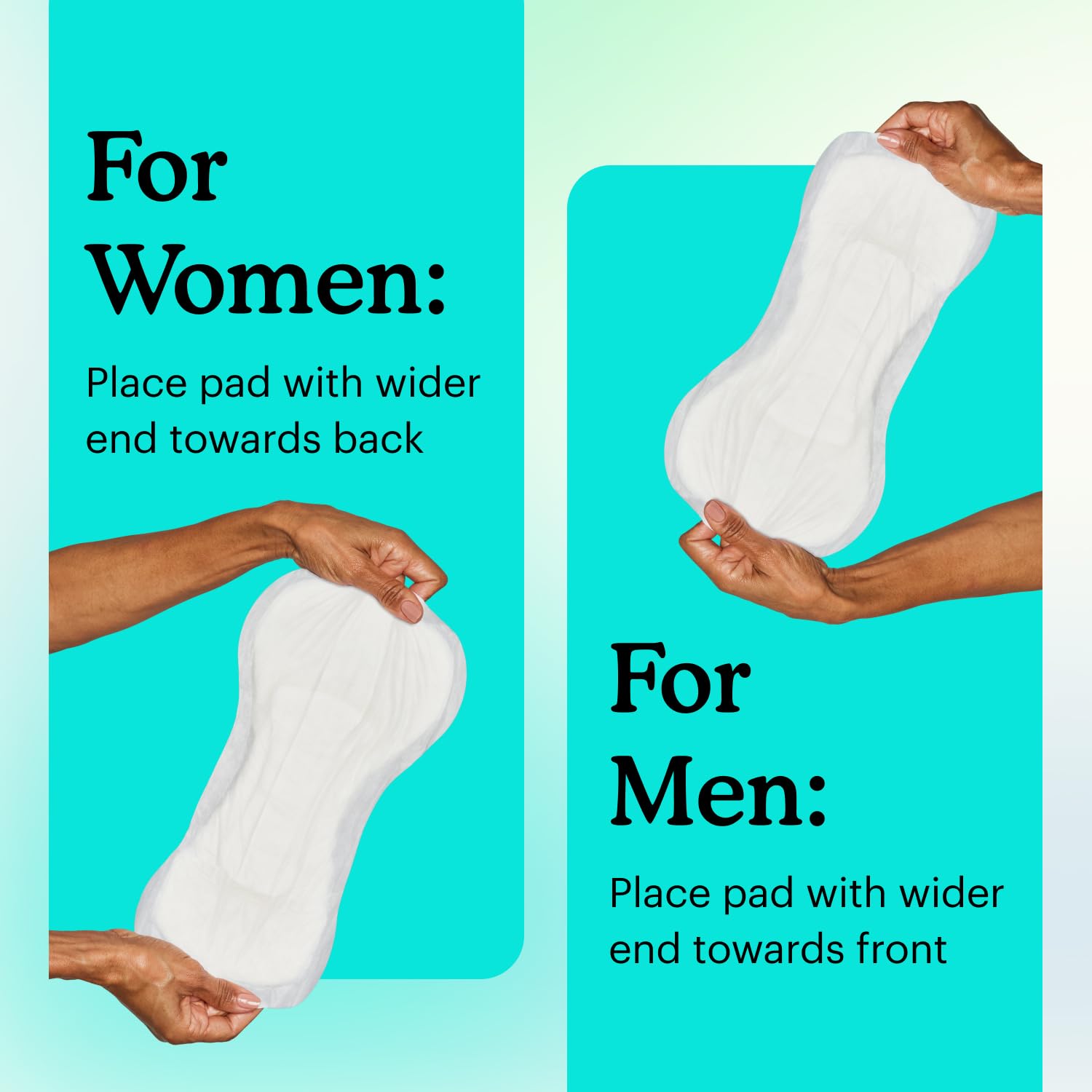 Because bedroom scene with pad in use indicating overnight added absorbency