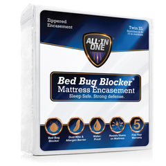 Bed Bug Blocker front packaging showing Twin XL protector and benefits