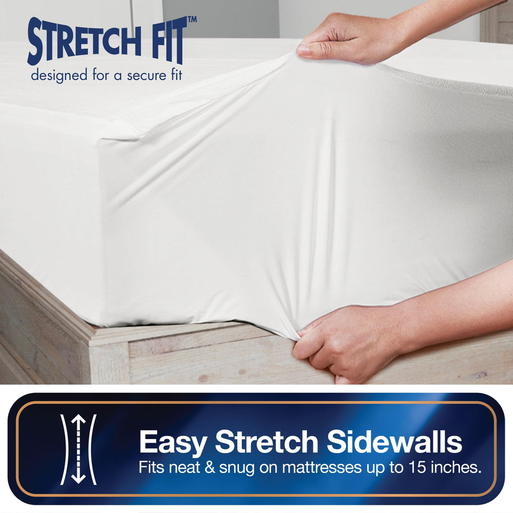 Bed Bug Blocker stretch sidewall detail for snug, neat mattress fit
