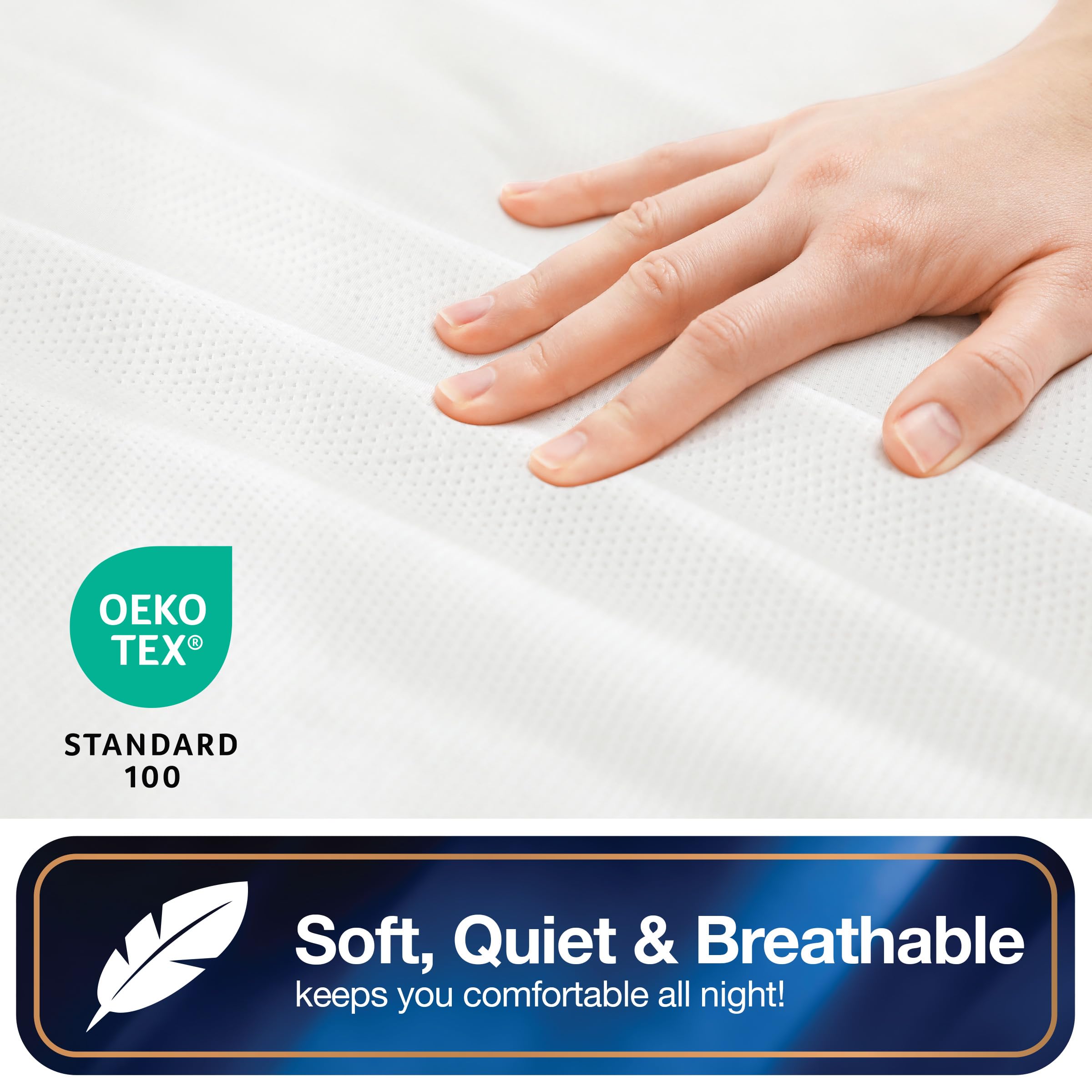 Bed Bug Blocker water-resistant layer repelling a liquid spill effectively