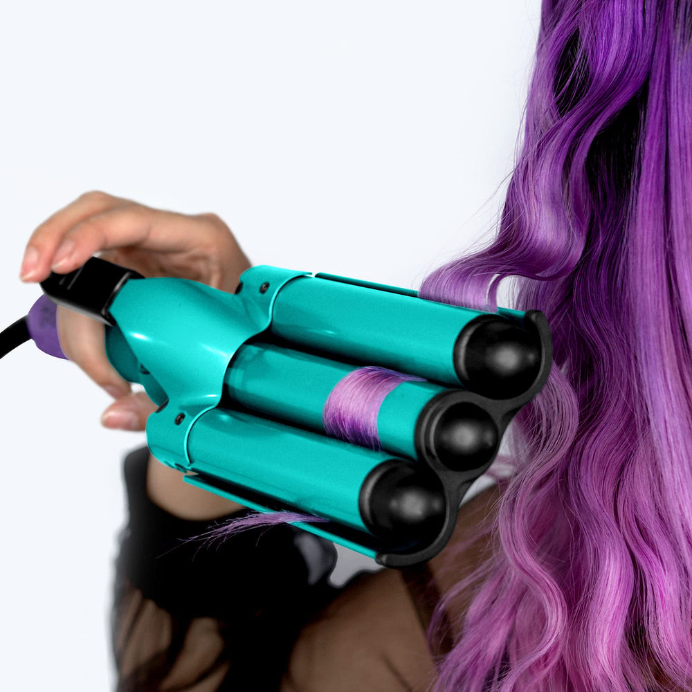 Bed Head heat-protective glove and swivel cord shown for safe travel and handling benefit