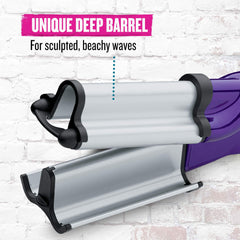 Bed Head Wave Artist in use on long hair creating defined beachy waves quickly