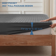 BEDLORE elastic deep pocket fitted on mattress demonstrating secure stay-put fit
