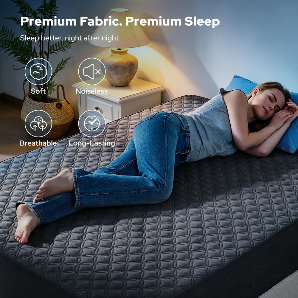 BEDLORE mattress protector in bedroom setting offering quiet comfort