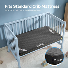 BEDLORE protector stretched over toddler bed illustrating smooth low-profile benefit