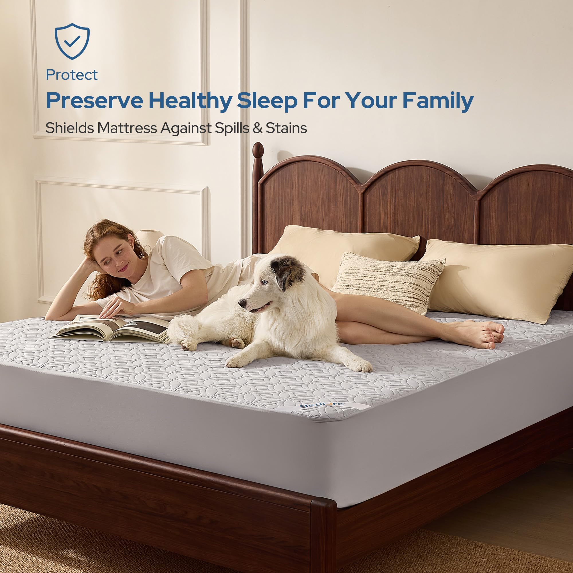 BEDLORE quilted top close-up highlighting soft texture and comfortable sleep surface