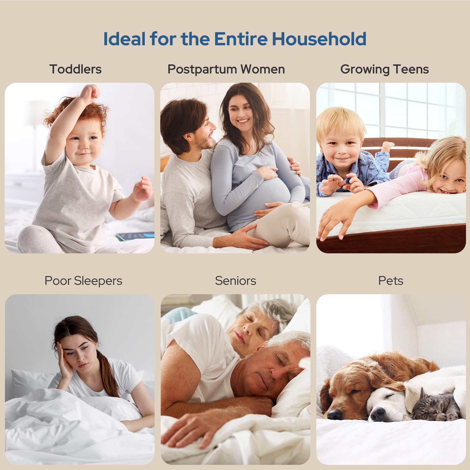 BEDLORE spill test showing water beading and protector preventing mattress stains