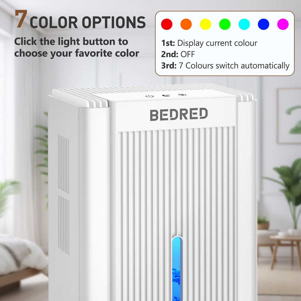 BEDRED on bathroom counter illustrating moisture control convenience