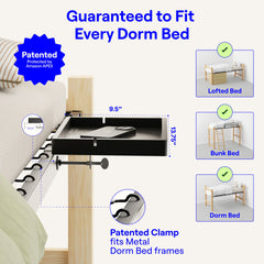 BedShelfie DormEssential Wood close grain detail highlighting durable finish