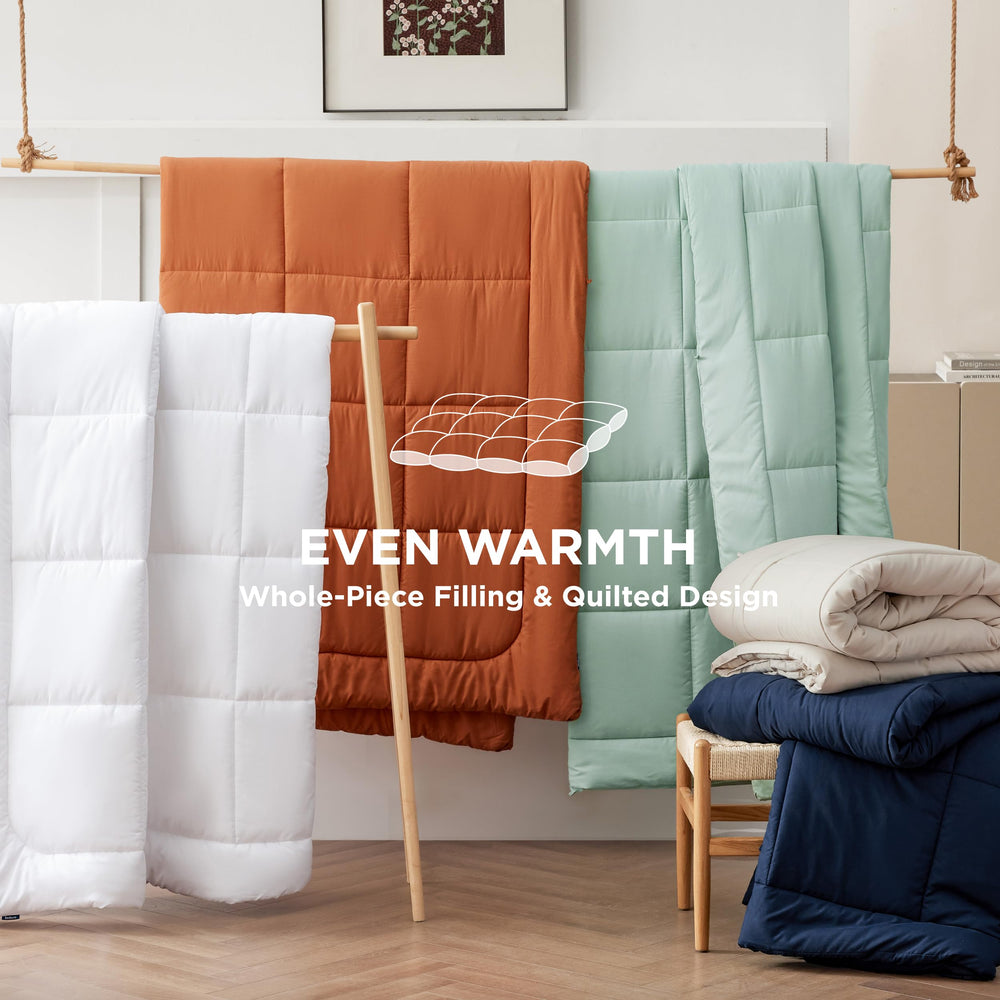 Bedsure comforter styled in bedroom showing versatile design for modern spaces