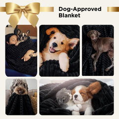 Bedsure black throw draped on sofa displays stylish moody decor benefit