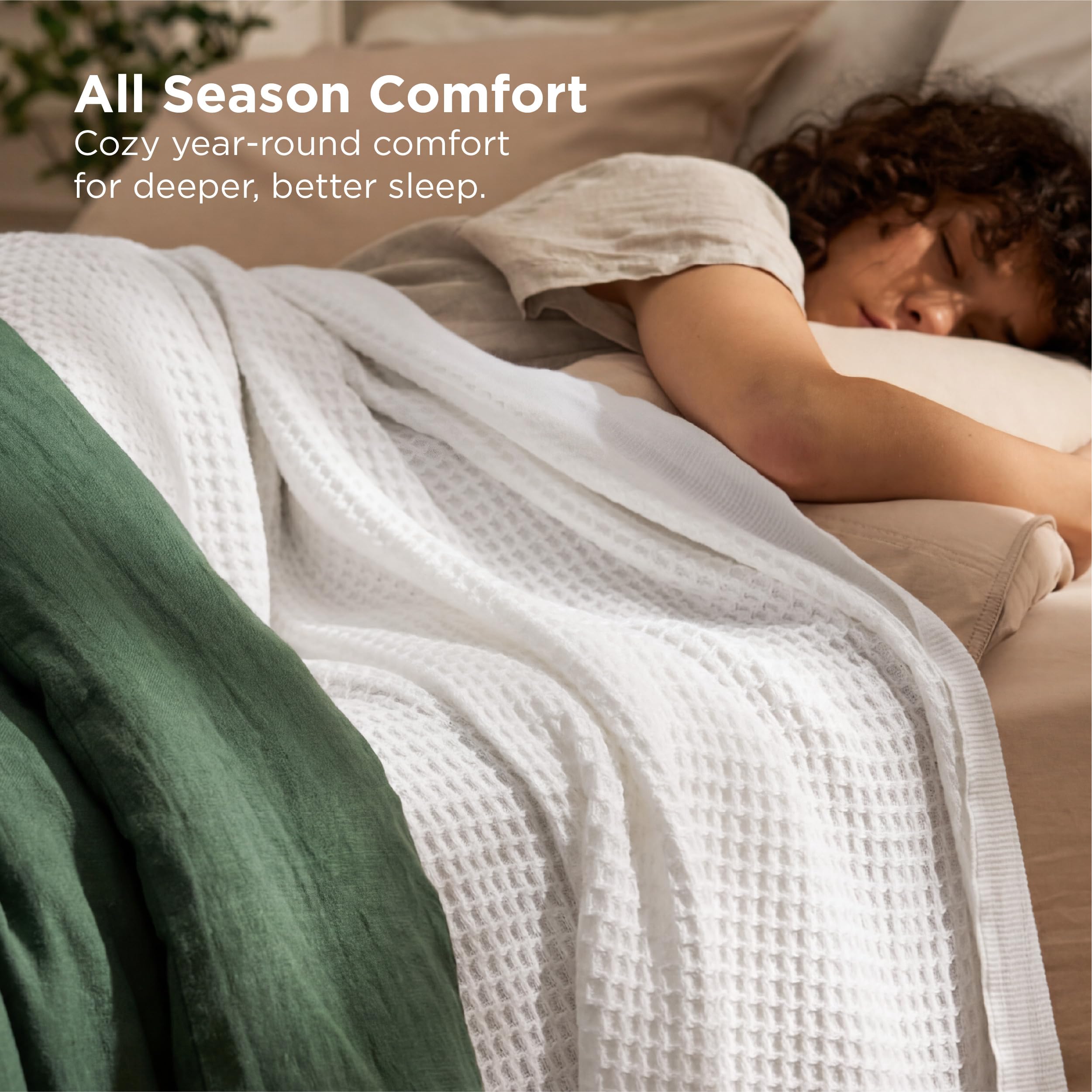 Bedsure casually draped on sofa showing versatile layering and decorative benefit