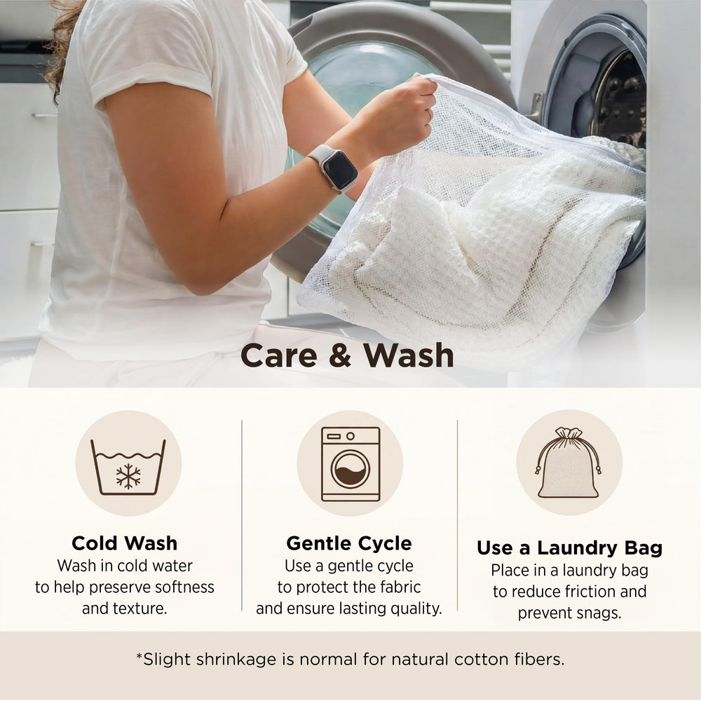 Hands pressing Bedsure blanket to show softness and gentle feel benefit