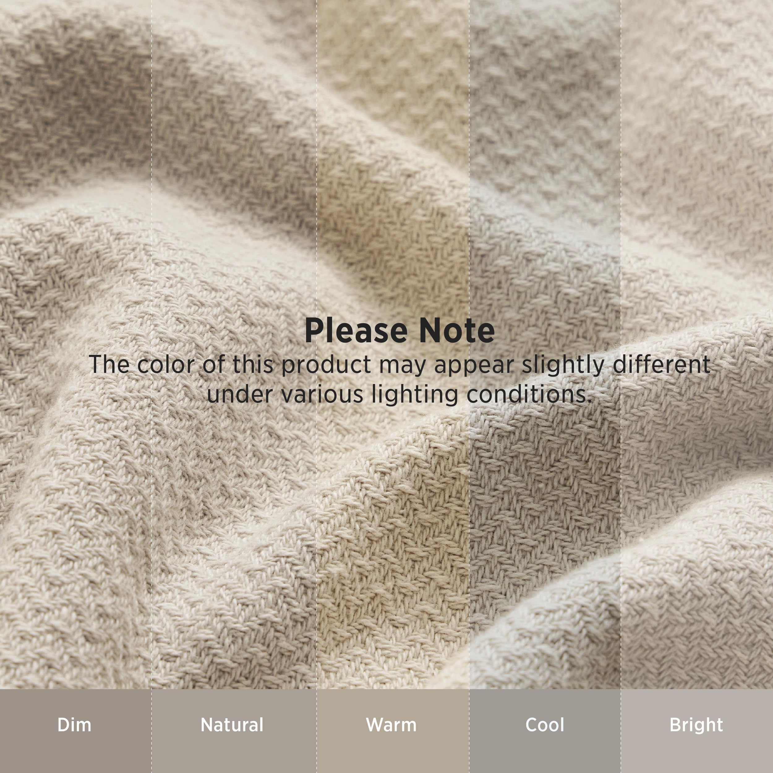Bedsure blanket texture and thread detail showing cotton fibers and softness