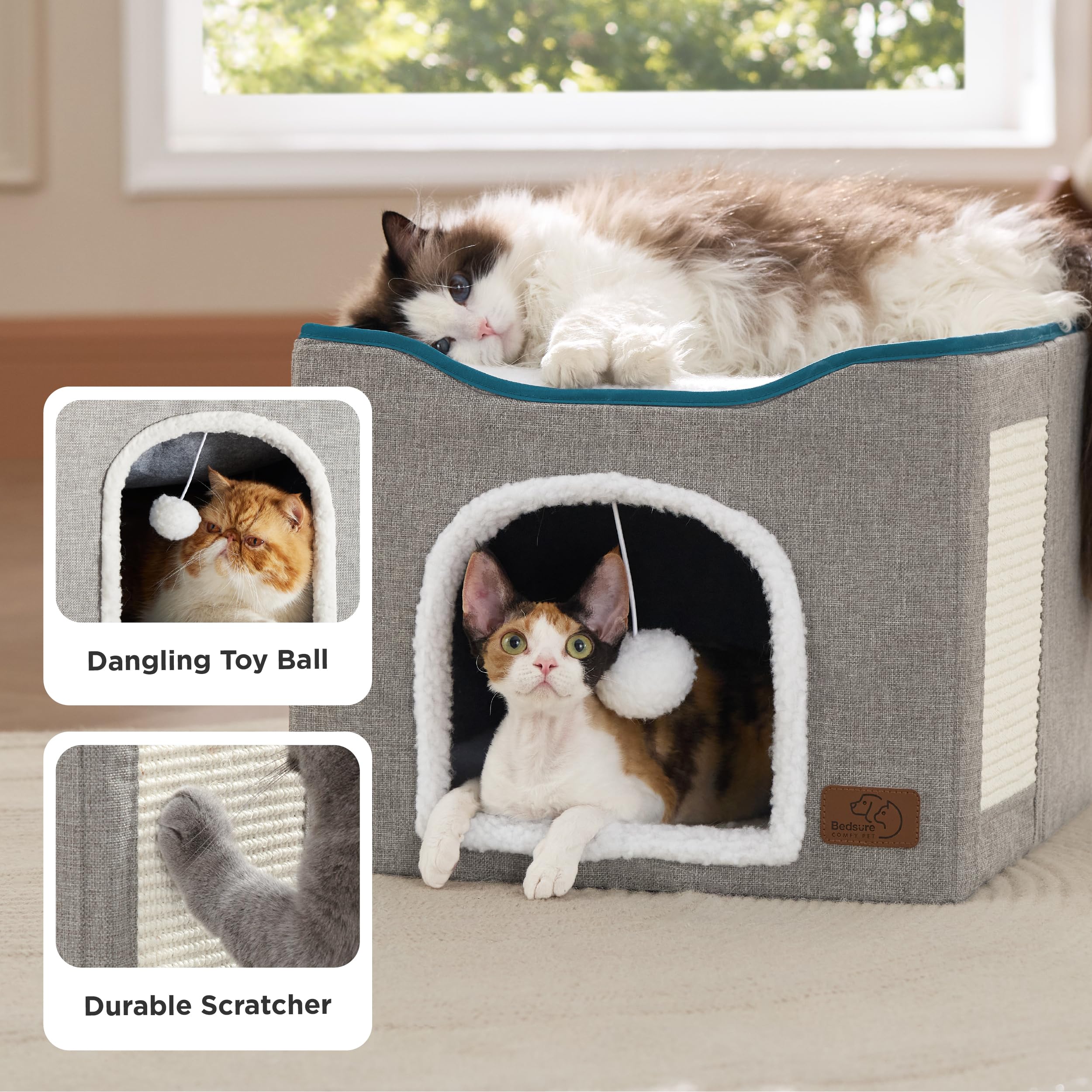 Bedsure removable cushion with reversible, machine-washable cover for easy cleaning